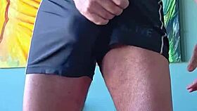 pervy guy loves how these shorts grab his cock 😈