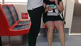 Girl In Dress, You're Giving Handjob And Blowjob On Train!