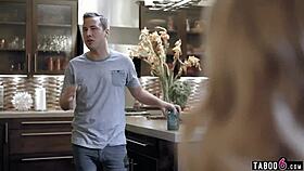 Babysitter teen chats with boyfriend on phone while working