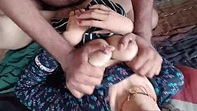 Indian mother gets facial and bathes in the scene