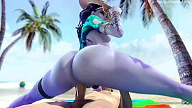 overwatch widowmaker big ass beach sex
