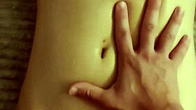 massaging busty cousin's big tits and pussy