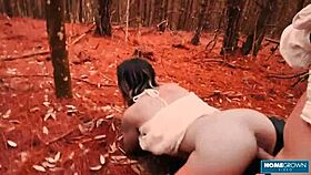 Scarlett Taylor and Stephan Rogers can't help fucking outdoors