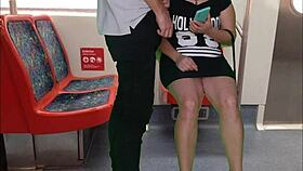 Girl In Dress, You're Giving Handjob And Blowjob On Train!