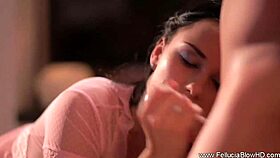 Pretty Pink Babe Performs Blowjob And Handjob