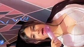 College Girl Rocks Her Dildo Play