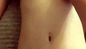 massaging busty cousin's big tits and pussy