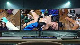 dr tampa student interns behind the scenes in florida hospital with glasses and gloves