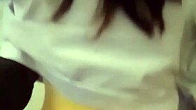 Asian Babe Watches Porn While Riding Bareback