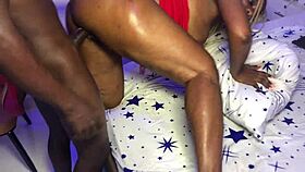 the asian pornstar's creamy pussy gets a rough hardcore fucking session.