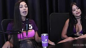 blonde in lingerie during public casting session