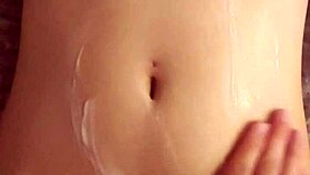 massaging busty cousin's big tits and pussy