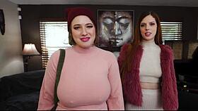 riley nixon and scarlett mae, let's keep our stepbrother happy with some hardcore riding and cumshots