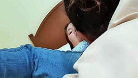 My sweet neighbor suck my dick, sex with me using tantaly, creampie muff diving moaning