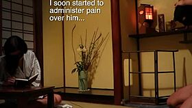 Mistress makes her sub worship her feet in femdom.