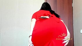 Very Beautiful Milf Shakes Her Huge Ass In Sexy Red Panties On Camera For A Young 18+ Fan Angela-Milf.