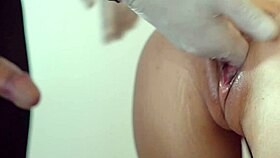 Latina Gwen dives into mom's boyfriend's ass for anal creampie