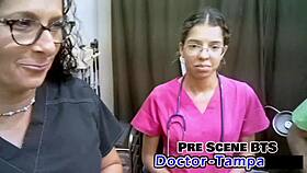 dr tampa student interns behind the scenes in florida hospital with glasses and gloves