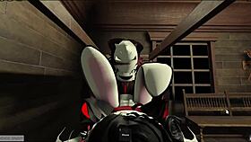 Enmascarado Folls Chica Cosplayer Casi Se Corre Dentro