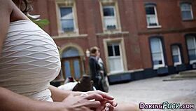 i'm the juggs european babe gettin fucked with big cock outdoor