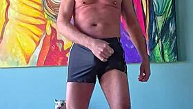 pervy guy loves how these shorts grab his cock 😈