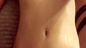 massaging busty cousin's big tits and pussy