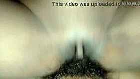 Girlfriend spreads her tight pussy and rides my cock. Until squirt fills her.