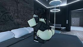 playing roblox with friend tomoko in fun way