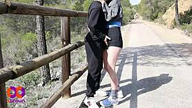 Pissing outdoors with risky sex