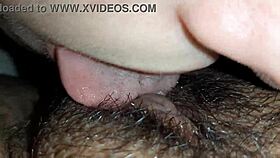 lesbian hairy pussy eating close up