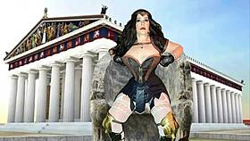 Granny Wonder Woman dice, sto scopando in faccia questa dea succhiacazzi meravigliosa duro