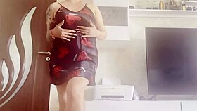 Hot Big Tits In Sexy Dress Tease Pussy Play