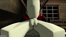 Enmascarado Folls Chica Cosplayer Casi Se Corre Dentro