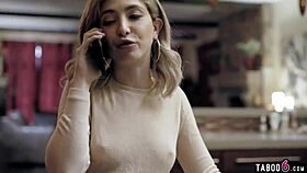 Babysitter teen chats with boyfriend on phone while working