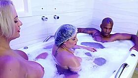 Latina asses in jacuzzi for interracial fun.