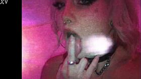 Beautiful pierced goth venus rivers spreads her legs for a creampie.