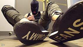 Wank In Sneakers With Intense Emotions