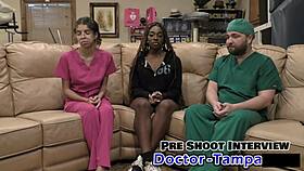 dr tampa student interns behind the scenes in florida hospital with glasses and gloves