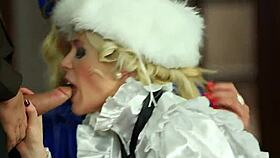 I get a clothed euro slut cumshot on my monster cock