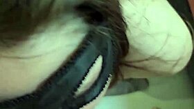 Submissive Blonde Receives Blowjob, Cum Licking from Feet, and Spanking