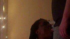 Ebony Amateur Gives Homemade Blowjob