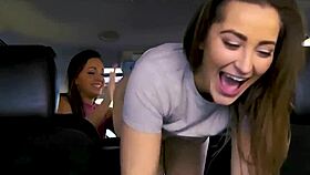 Let's go for a drive in this bisexual and lesbian compilation