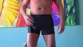 pervy guy loves how these shorts grab his cock 😈