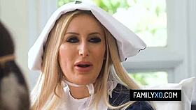 Hot stepfamily foursome for thanksgiving - chanel camryn tiffani madison