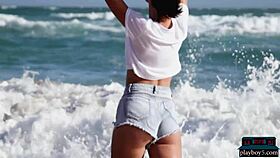 Petite MILF Models Ariel and Sofi Ka Undress Outdoors