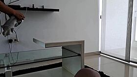 my stepmother gives oral in the living room and licks balls