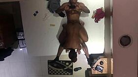 Hidden pov cam captures sexy young 18+ equadorian in cassino motel brazil