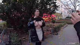 Come on, take me harder! Eliza Eves begs during her wild double penetration gangbang.