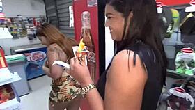 i as the manager caught these two girls without money and we fucked them hard without condoms in their pussies as payment for the shoping