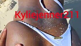 Ebony Latina Teen Gaping Ass On Beach